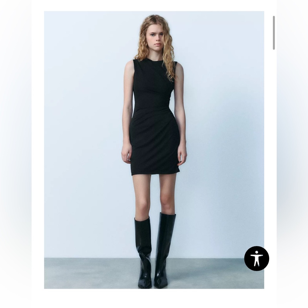 Zara SHORT DRESS WITH RUCHING